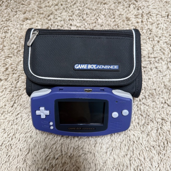 NINTENDO GAME BOY Advance AGB-001 Purple / Indigo w/ Case & 4 Games - Picture 1 of 8